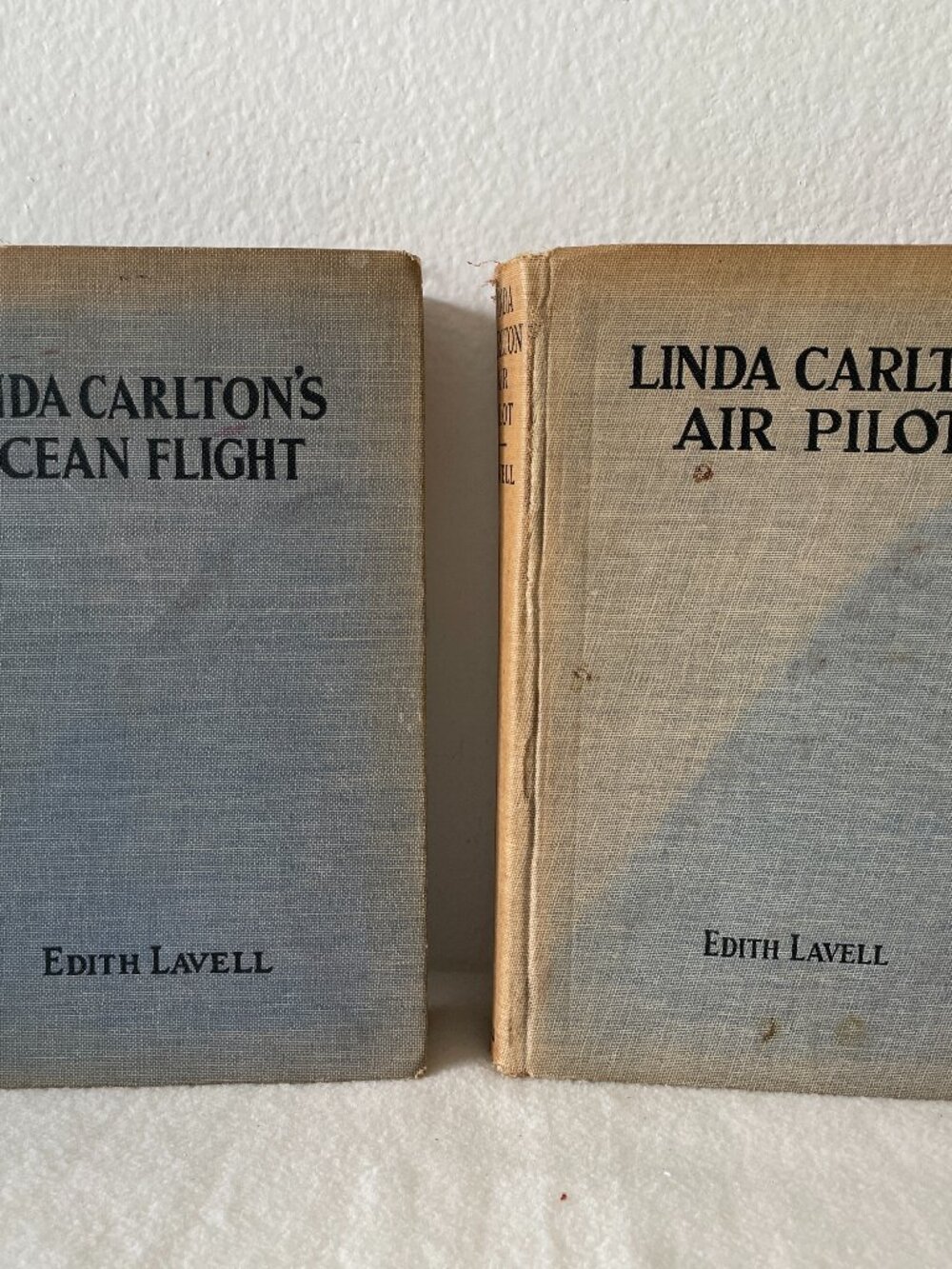 2 VTG HC books: "Linda Carlton's Ocean Flight" and "Linda Carlton, Air Pilot"